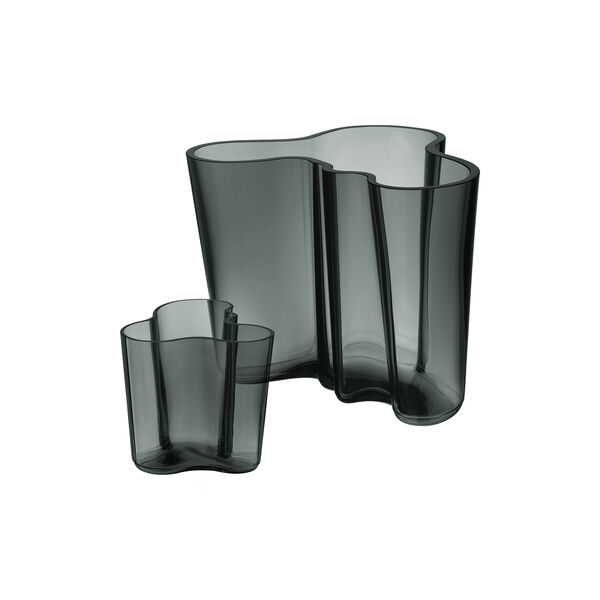 Alvar Aalto vasesett, 2 stk., m&oslash;rkegr&aring;, Iittala